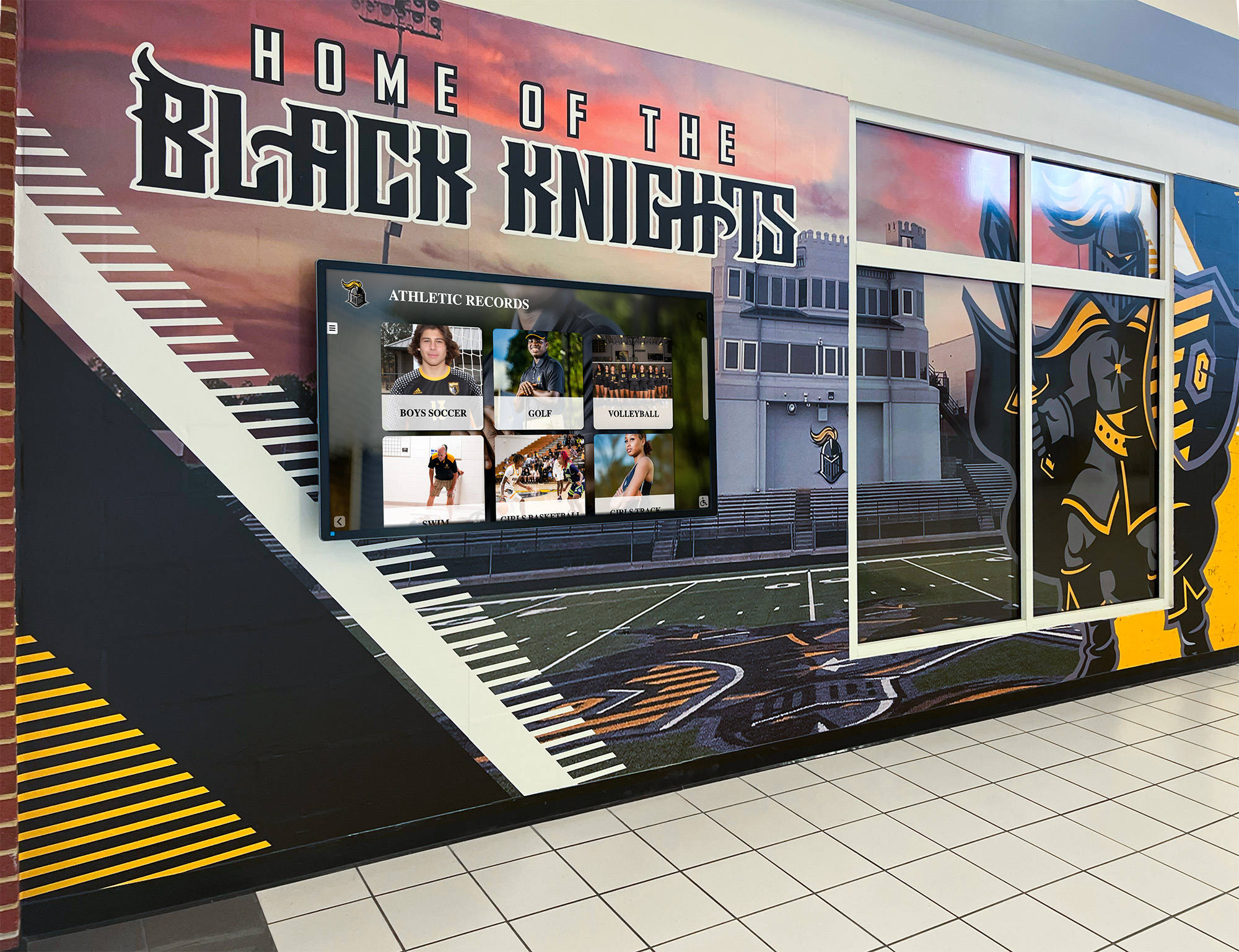 Installation process for interactive display