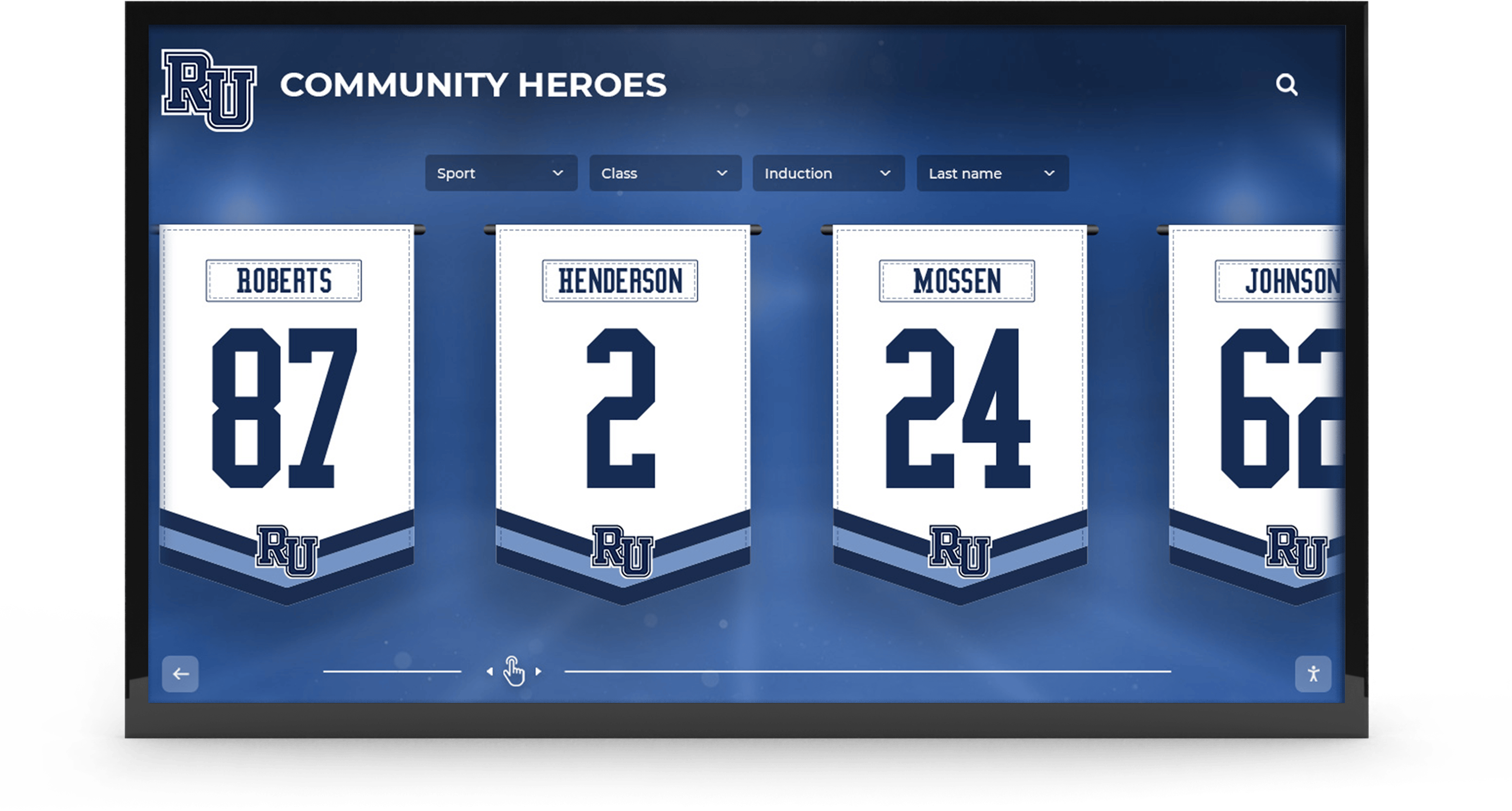 Touchscreen interface for community photo contributions