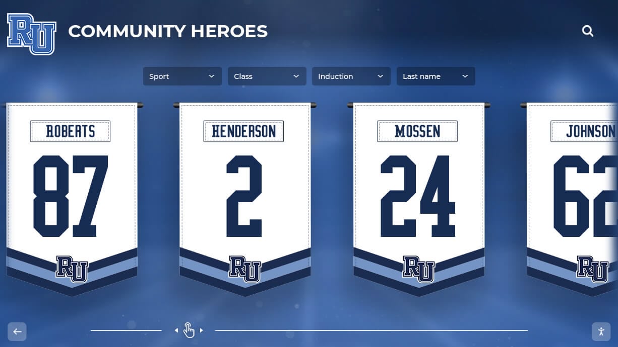 Hall of fame user interface examples