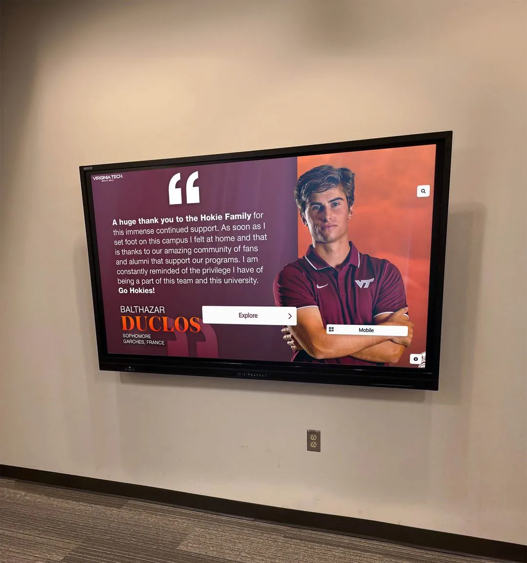 Student athlete recognition display