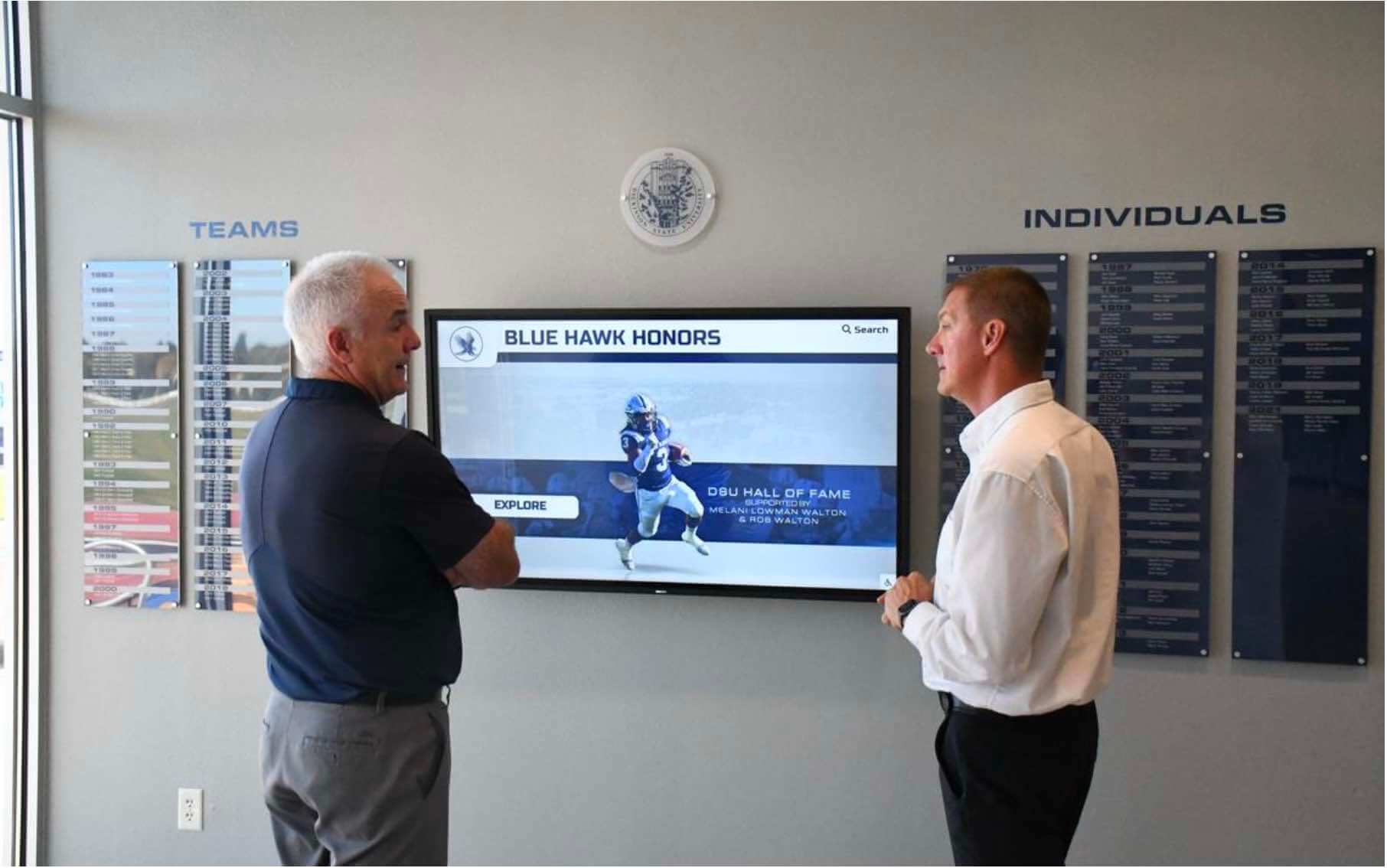 Interactive board featuring gamified exploration challenges